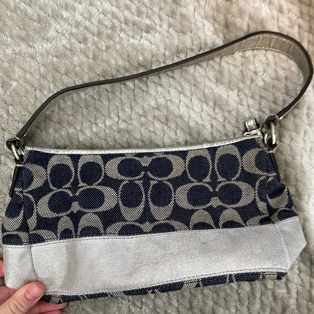 Coach denim mini purse